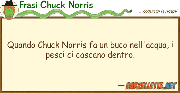 Frasi Chuck Norris quando chuck norris fa buco nell'acqu