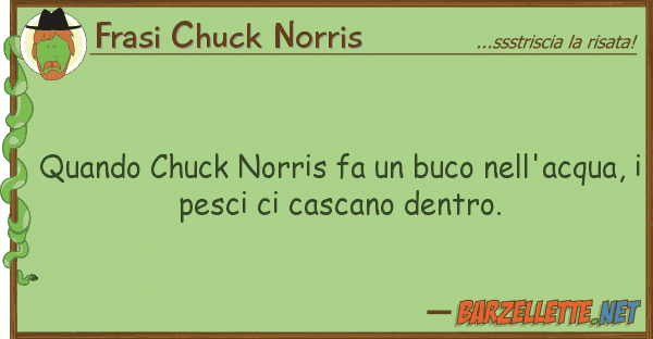 Frasi Chuck Norris quando chuck norris fa buco nell'acqu