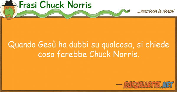 Frasi Chuck Norris quando gesù ha dubbi qualcosa, ch