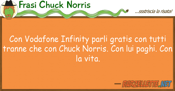 Frasi Chuck Norris vodafone infinity parli gratis t