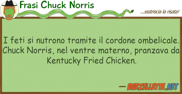Frasi Chuck Norris feti nutrono tramite cordone omb
