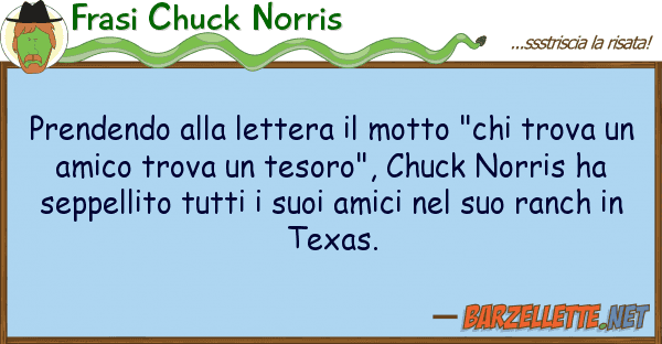 Frasi Chuck Norris prendendo lettera motto "chi tro