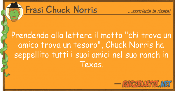 Frasi Chuck Norris prendendo lettera motto "chi tro