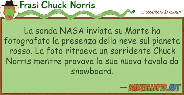 Frasi Chuck Norris sonda nasa inviata marte ha fotogr