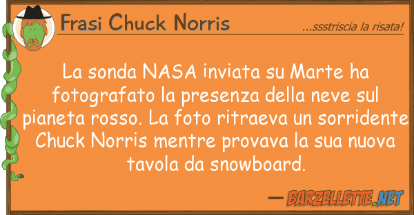 Frasi Chuck Norris sonda nasa inviata marte ha fotogr