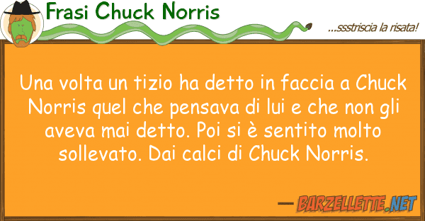 Frasi Chuck Norris volta tizio ha detto faccia