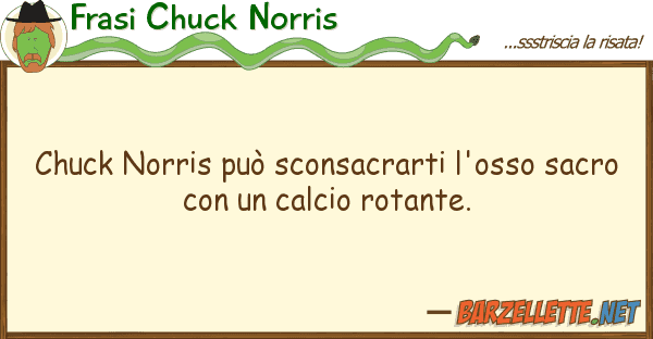 Frasi Chuck Norris chuck norris può sconsacrarti l'osso sa
