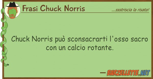Frasi Chuck Norris chuck norris può sconsacrarti l'osso sa