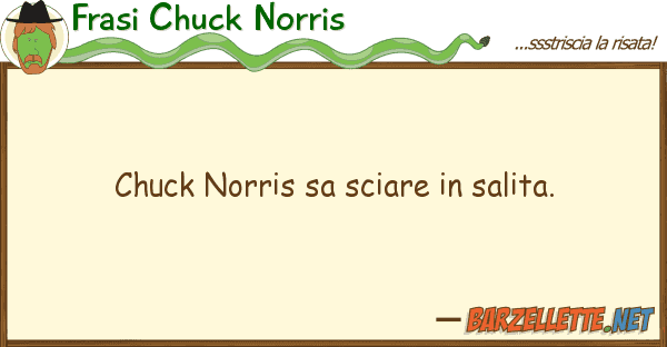 Frasi Chuck Norris chuck norris sa sciare salita.