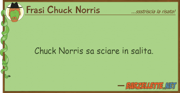 Frasi Chuck Norris chuck norris sa sciare salita.
