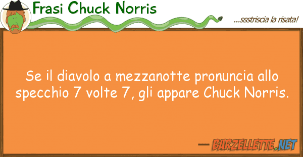 Frasi Chuck Norris diavolo mezzanotte pronuncia