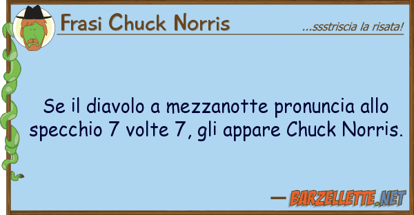Frasi Chuck Norris diavolo mezzanotte pronuncia