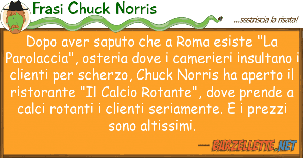 Frasi Chuck Norris dopo aver saputo roma esiste "la p