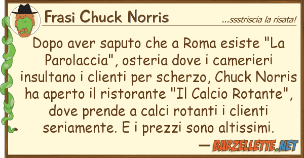 Frasi Chuck Norris dopo aver saputo roma esiste "la p