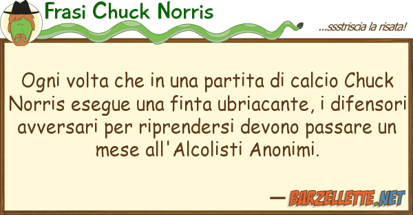 Frasi Chuck Norris ogni volta partita calcio
