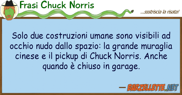 Frasi Chuck Norris solo due costruzioni umane sono visibili