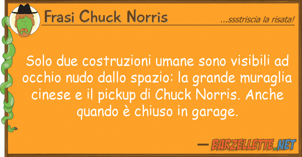 Frasi Chuck Norris solo due costruzioni umane sono visibili