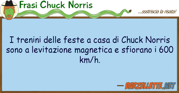 Frasi Chuck Norris trenini feste casa chuck no