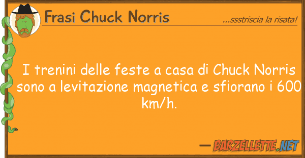 Frasi Chuck Norris trenini feste casa chuck no