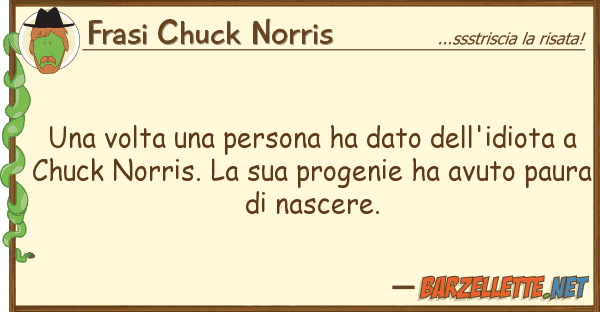 Frasi Chuck Norris volta persona ha dato dell'idiot