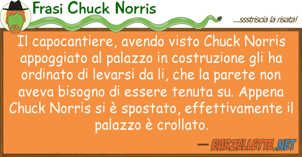 Frasi Chuck Norris capocantiere, avendo visto chuck norr