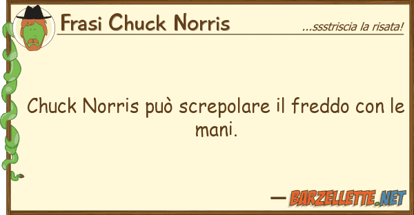 Frasi Chuck Norris chuck norris può screpolare freddo