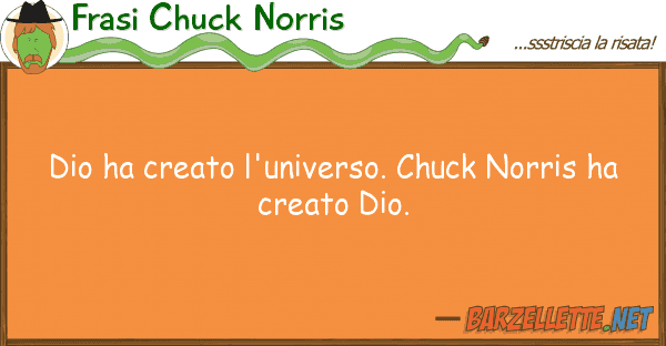 Frasi Chuck Norris dio ha creato l'universo. chuck norris h
