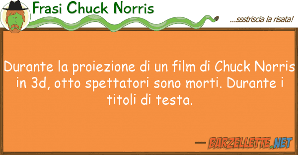 Frasi Chuck Norris durante proiezione film chuc
