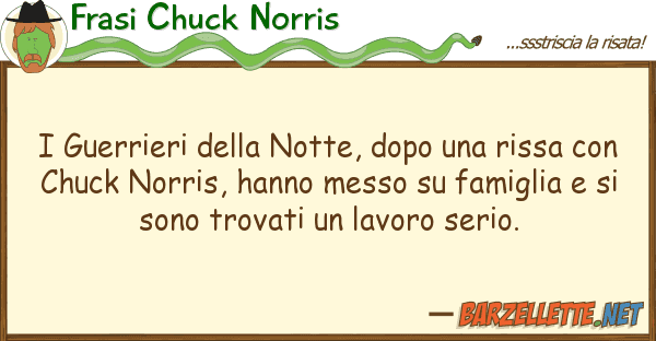 Frasi Chuck Norris guerrieri notte, dopo rissa