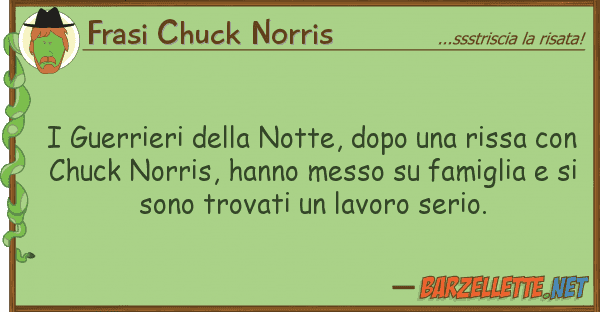 Frasi Chuck Norris guerrieri notte, dopo rissa