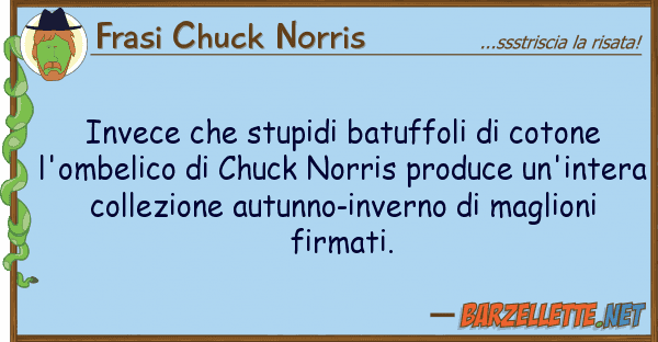 Frasi Chuck Norris invece stupidi batuffoli cotone