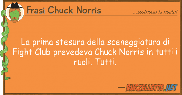 Frasi Chuck Norris prima stesura sceneggiatura