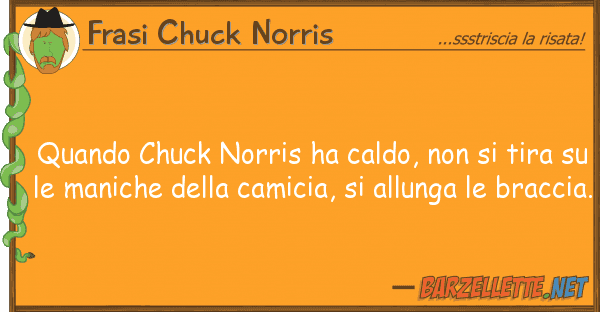 Frasi Chuck Norris quando chuck norris ha caldo, tir