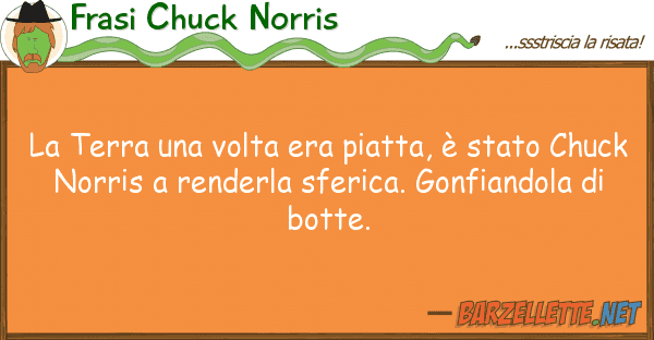 Frasi Chuck Norris terra volta era piatta, è stato