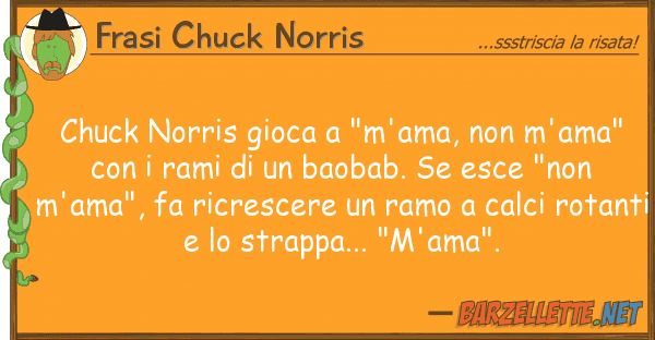 Frasi Chuck Norris chuck norris gioca "m'ama, m'ama"