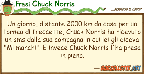 Frasi Chuck Norris giorno, distante 2000 km casa