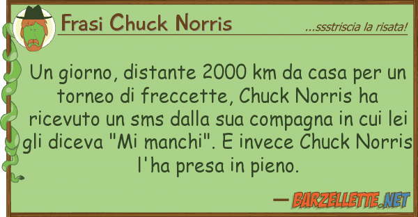Frasi Chuck Norris giorno, distante 2000 km casa