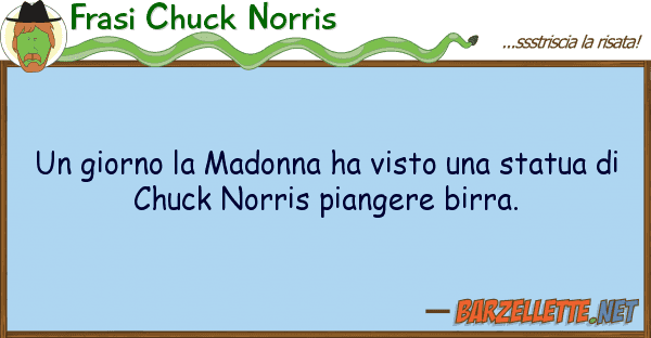 Frasi Chuck Norris giorno madonna ha visto statua