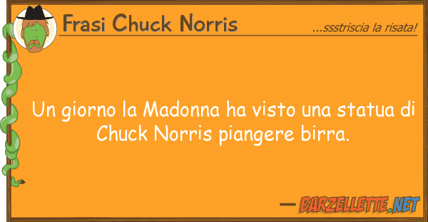 Frasi Chuck Norris giorno madonna ha visto statua
