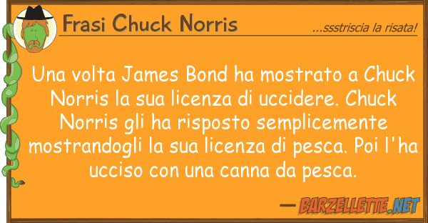 Frasi Chuck Norris volta james bond ha mostrato chuck