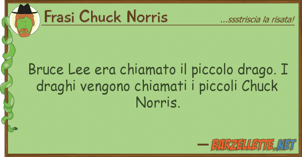 Frasi Chuck Norris bruce lee era chiamato piccolo drago.