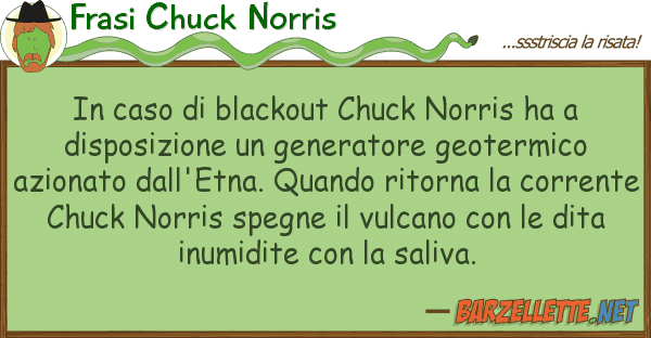 Frasi Chuck Norris caso blackout chuck norris ha