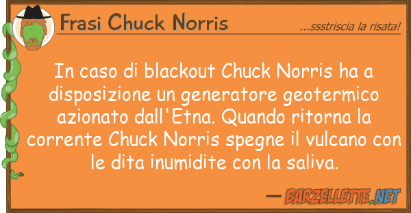 Frasi Chuck Norris caso blackout chuck norris ha