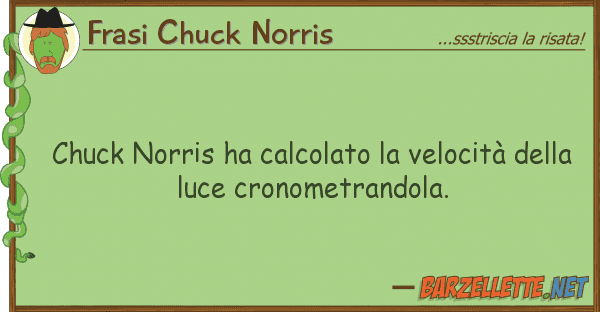 Frasi Chuck Norris chuck norris ha calcolato velocità d