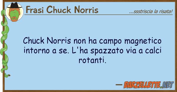 Frasi Chuck Norris chuck norris ha campo magnetico into