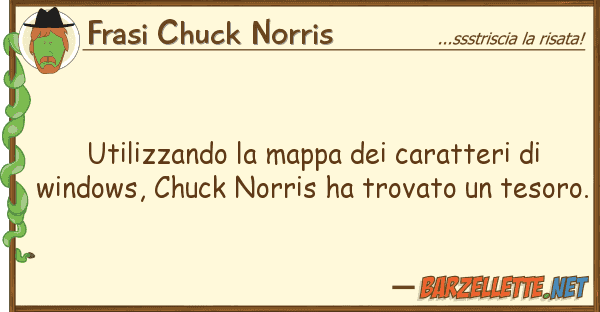 Frasi Chuck Norris utilizzando mappa caratteri wi