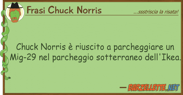Frasi Chuck Norris chuck norris è riuscito parcheggiare