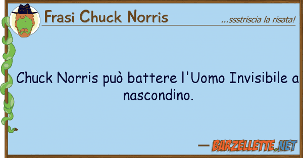 Frasi Chuck Norris chuck norris può battere l'uomo invisib