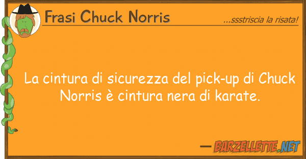 Frasi Chuck Norris cintura sicurezza pick-up
