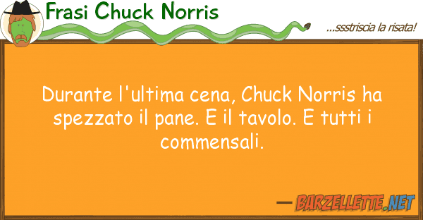 Frasi Chuck Norris durante l'ultima cena, chuck norris ha s